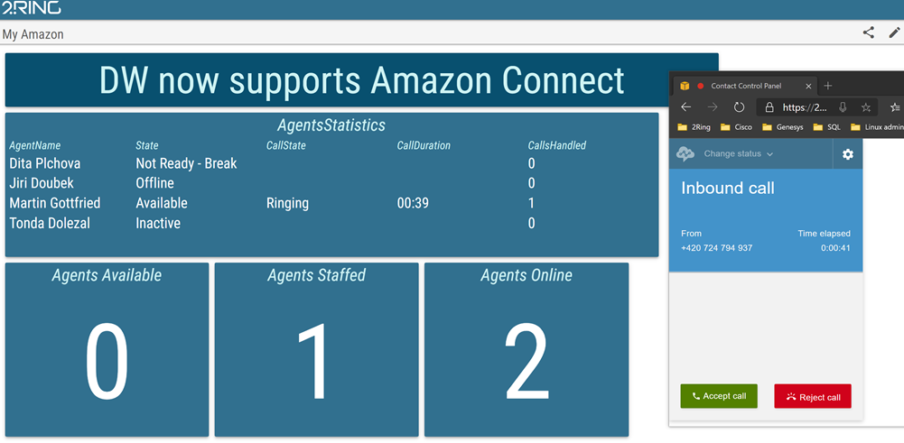DW Amazon Connect Sample Layout