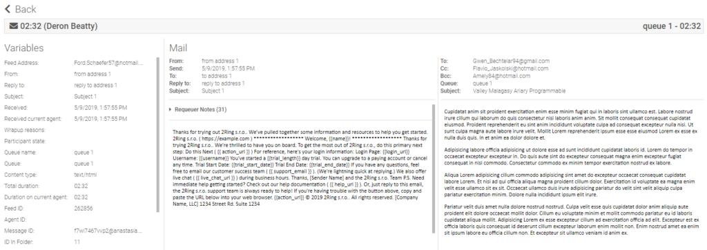 Email review in bigger resolution