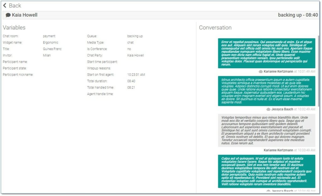 Chat Conversation Review