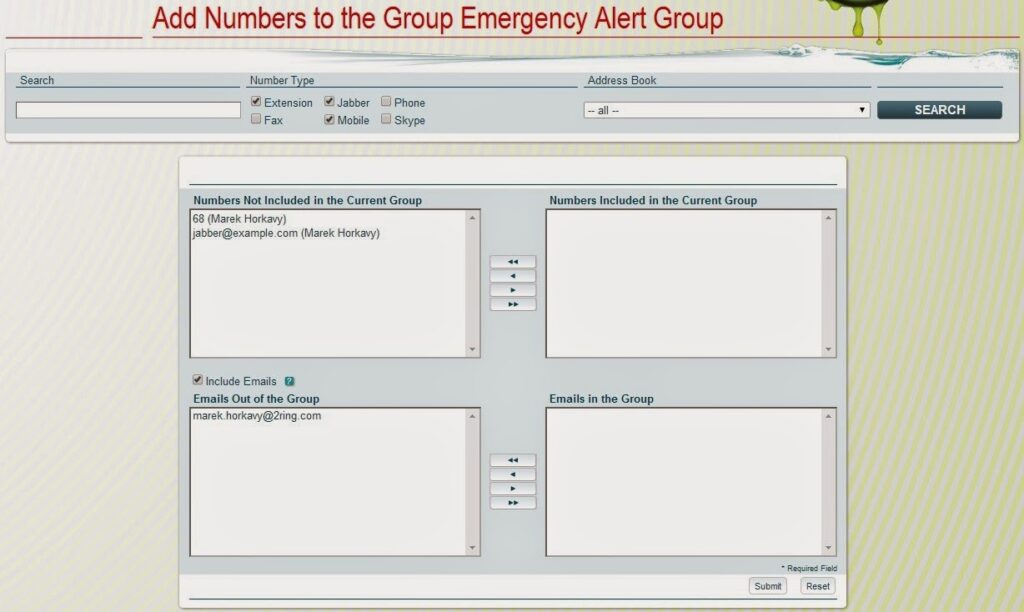 Adding Numbers to Emergency Alert Group