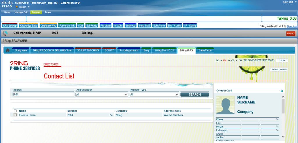 Automatically Synced Address Books in Cisco Finesse