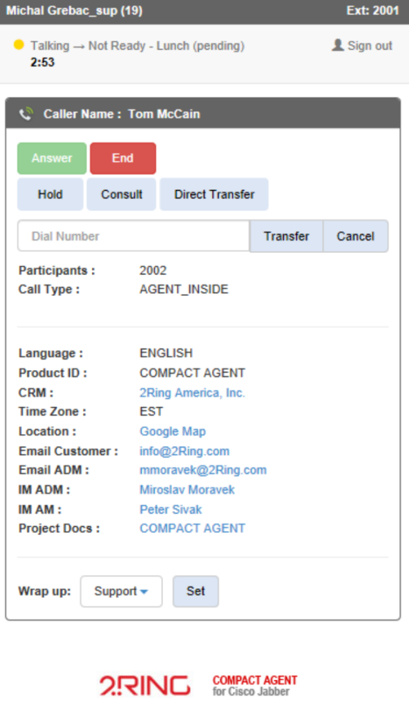 Showing Dialed Number