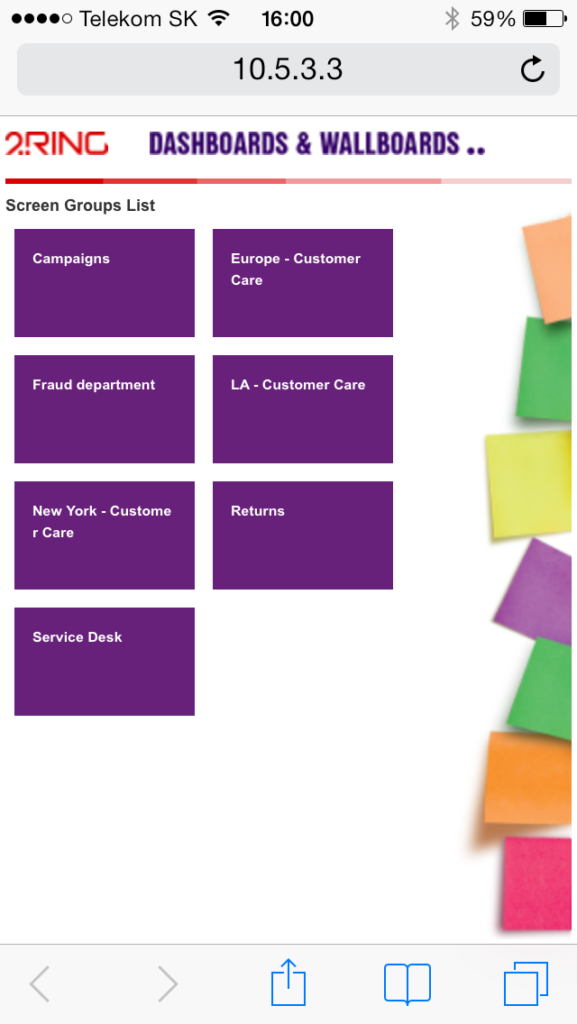 View of Layouts on an iPhone