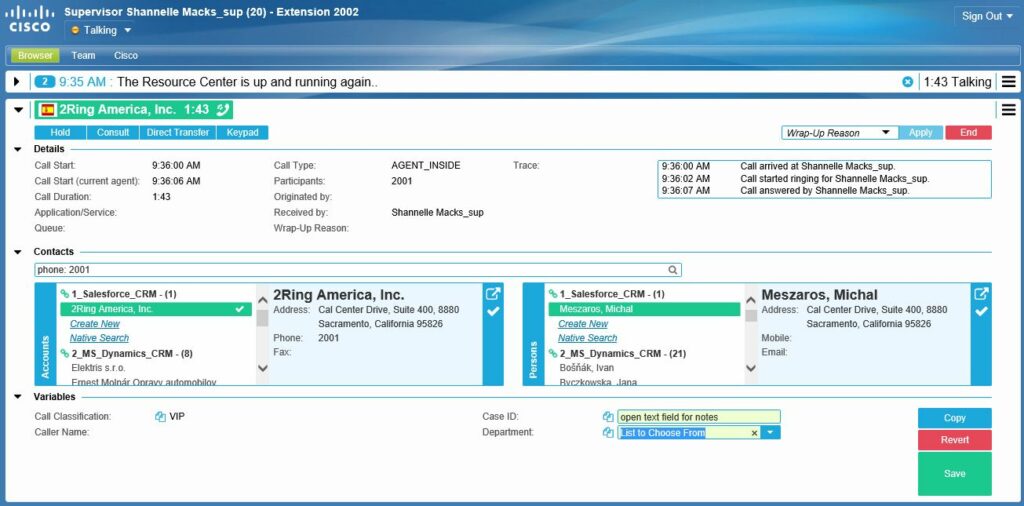 Screenshot of 2Ring Dialog Gadget