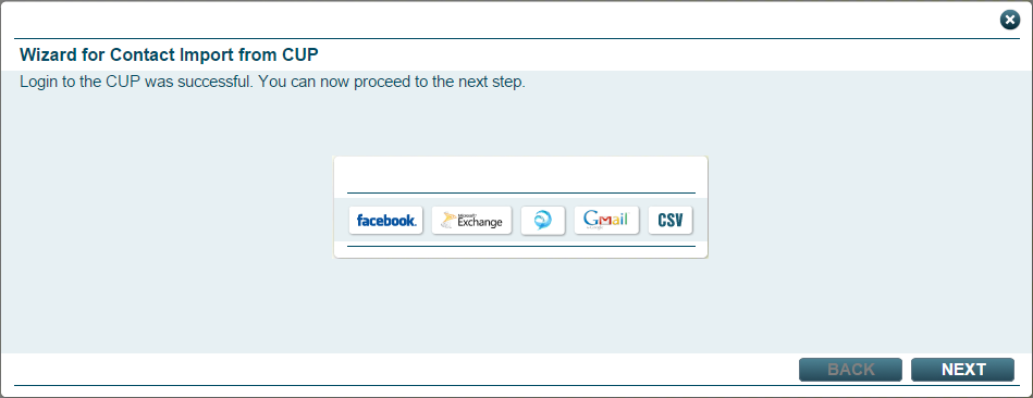 Contact Import Wizard Interface