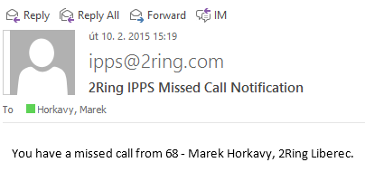 Missed Call Alert includes Caller ID Info