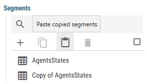Copy/pasting of segments