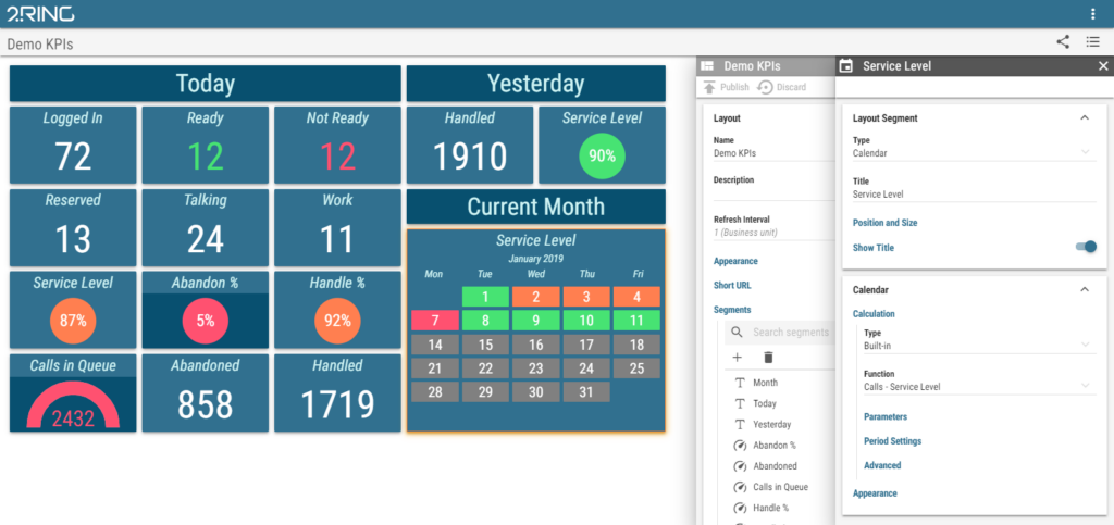 Built-in layout editor