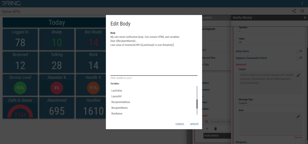 Setting up Email Alerts