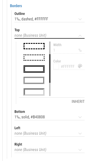 Defining Borders in your DW Layouts Example