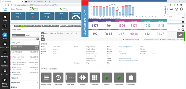 Power Tool Overlayed over Cisco Finesse