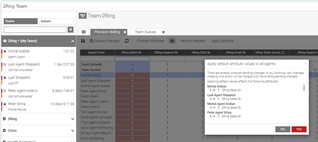 UCCX Precision Skilling - Applying Defaults