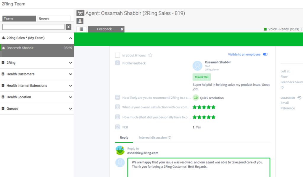 When a supervisor needs to respond to feedback