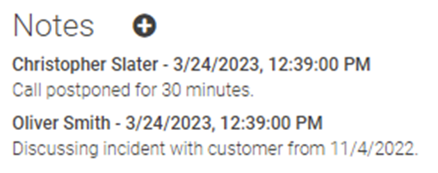 Showing multiple notes per dialog