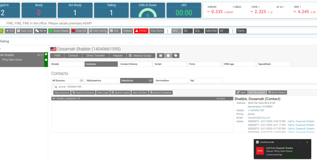 Screen Pop in Cisco Finesse