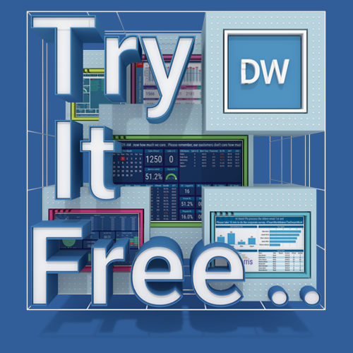 Dashboards & Wallboards, Try It For Free Graphic