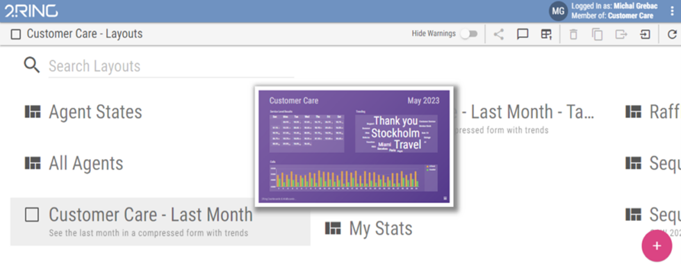 Live Layout Preview Example